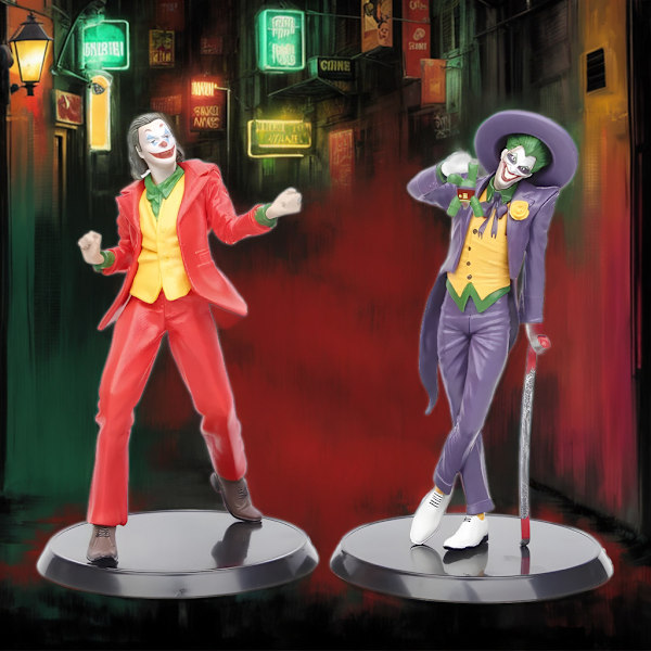Heath Ledger & Joaquin Phoenix Joker Actionfigurer 22cm Batman Samlarobjekt 1
