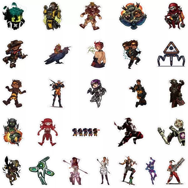 50X Apex Legends Character Stickers Xbox Ps5 Shooter Game Laptop Graffiti Phone