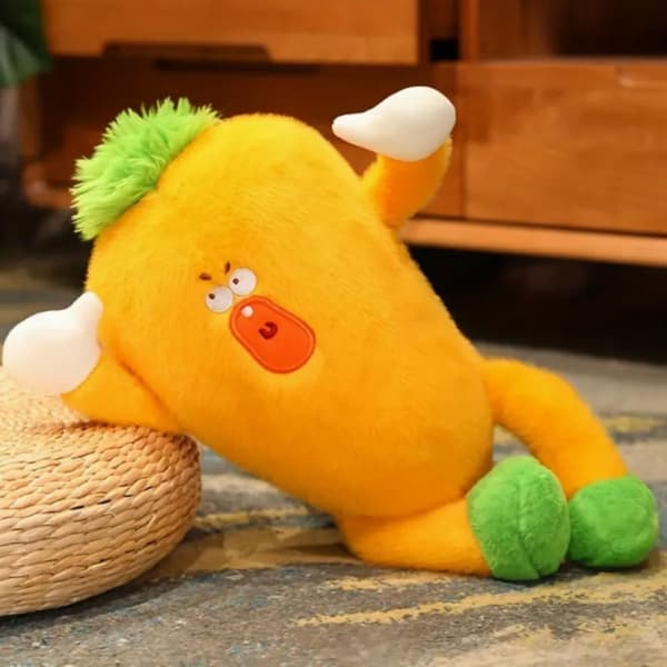 Rolig morotsdocka, morotskuddsdocka, kreativ plyschleksak, sovkudde 45cm-Carrot