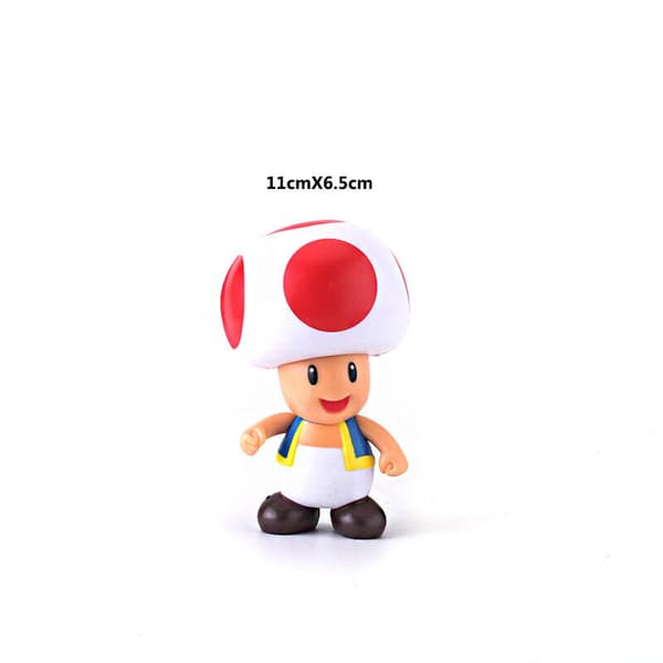 8st Super Mario Bros. PVC Actionfigur Wario Yoshi Donkey Kong Leksaker Barnpresenter