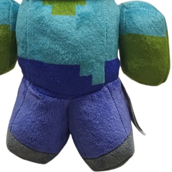 23 cm Minecraft Zombie Plyschdocka Mjuk Fylld Anime MC Docka Leksak Grön Gåva