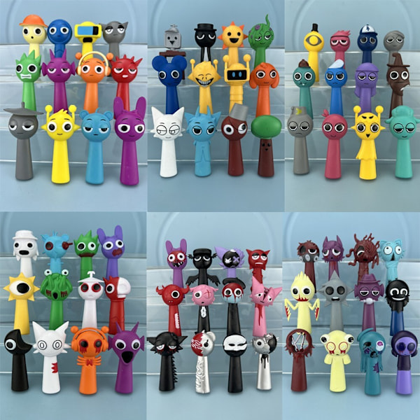 80 st Sprunki Rhythm Box Spel Action Leksak Spelfigurer Leksaksfigur Present 12PCS/Set B