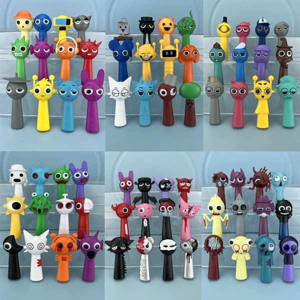 80 st Sprunki Rhythm Box Spel Action Leksak Spelfigurer Leksaksfigur Present 12PCS/Set F