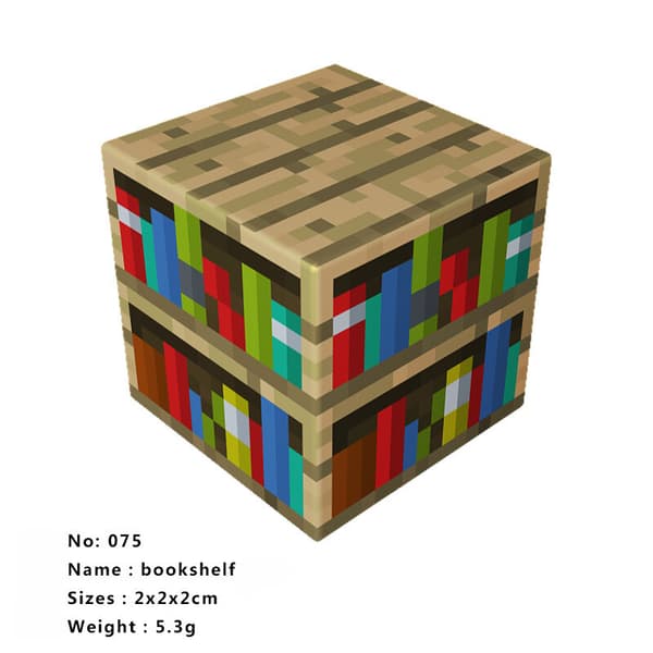 Rikt utbud av magnetiska block Minecraft-kuber DIY byggleksaker set 100 delar 58 bookshelf