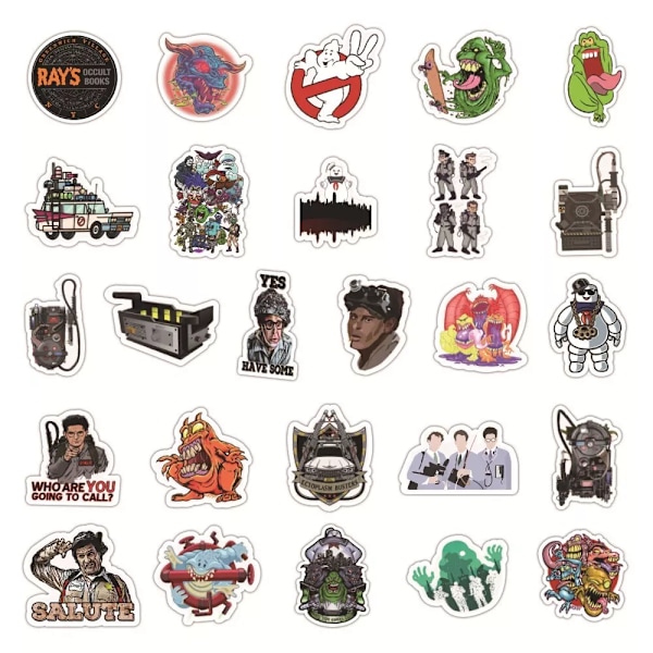 NYA 50 st Ghostbusters Filmer Stickers Laptop Telefon Skateboard Vattentät Dekaler