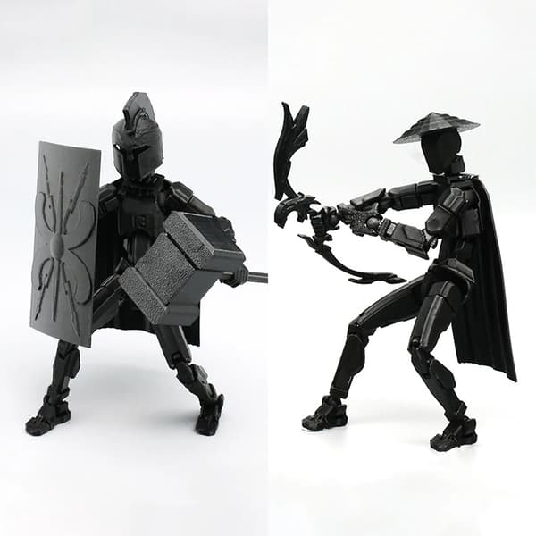 3D-printad Robot Actionfigur Ställbar Mannekäng Docka Ledad 14cm Leksak Style19