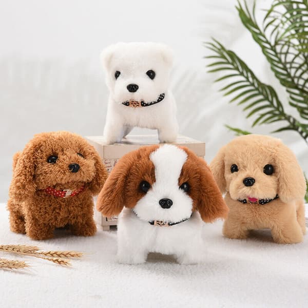 Plysch fylld valp leksak härlig för barn barn födelsedag djurpresent hund Brown+white
