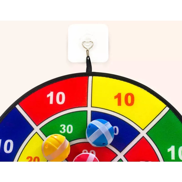 37 cm darttavla för barn, med 8 klibbiga bollar inomhus partyspel leksaker utomhus Sticky ball *8(Random color)
