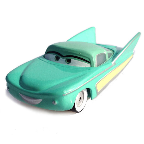 Disney Pixar Cars Green Flo 1:55 Diecast Modell Bil Barn Pojkar Leksaker Lös Nytt