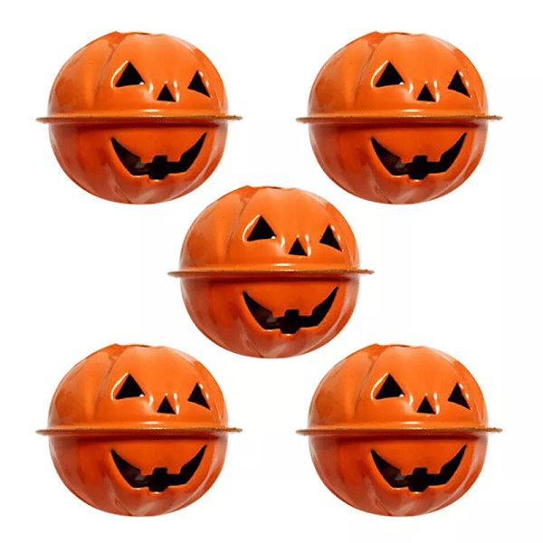 5/9 st metall 3/4 cm Halloween pumpa klockor dekoration Hängande prydnader dekor 4cm/5pcs