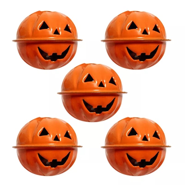 5/9 st metall 3/4 cm Halloween pumpa klockor dekoration Hängande prydnader dekor 9pcs
