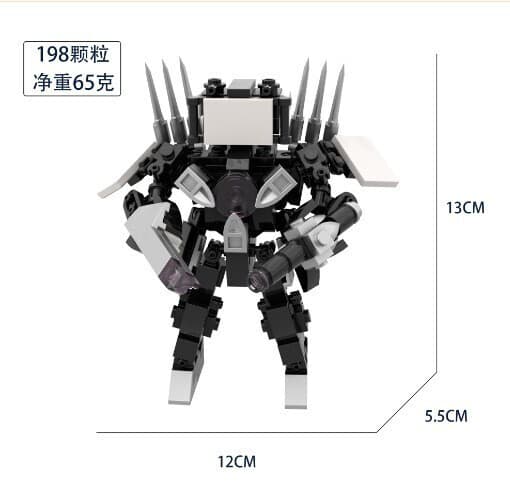 MOC Skibidi Toalett Byggklossar Set Titan Speakerman Cameraman Tvman Klossar 84