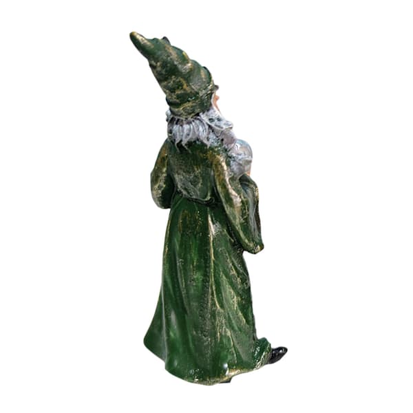 Liten Halloweenfigur i Resin, Trollkarl Häxa Ornament för Skrivbordsdekoration A wizard
