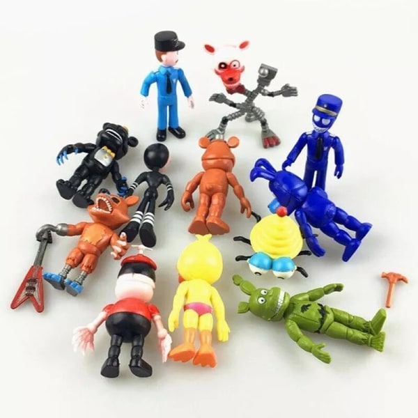 12 st Fem nätter på Freddy's FNAF Actionfigurer Dockspel Set XMAS Gift