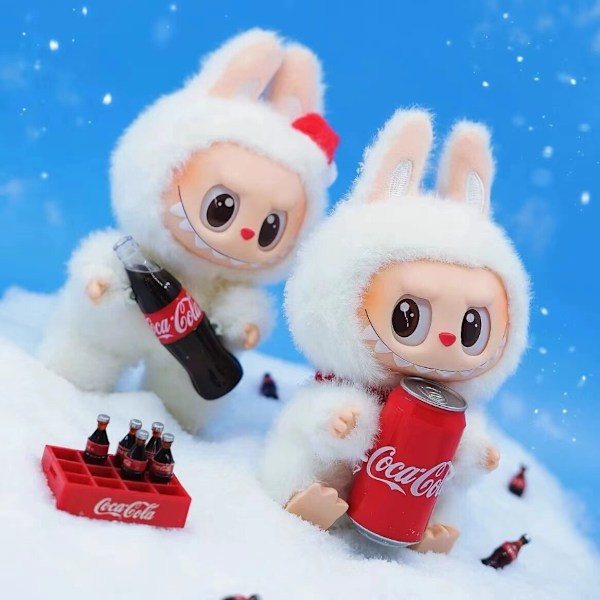 Labubu The Monsters POPMART Coca-Cola Plyschleksak (1 Blind Box) Figur Barnpresent