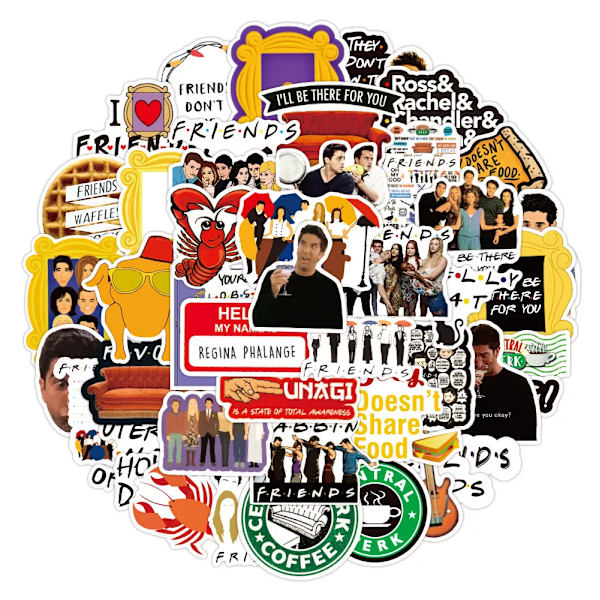 50st Friends TV Show NBC Sticker Sitcom Decal Emmy Awards Skateboard Laptop DIY