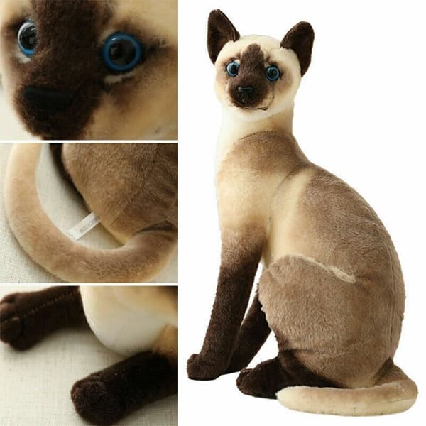 Djurdockor Barnpresenter Söta Realistiska Katt Plyschleksak Verklighetstrogen Simulation Fylld mjuk D Cat-26CM