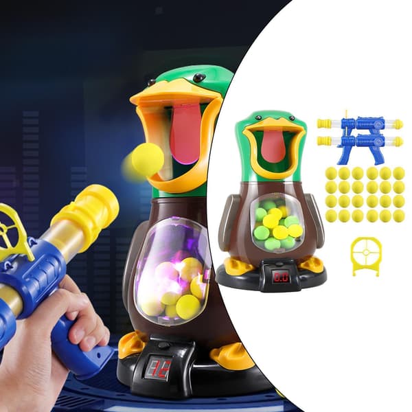 Ankjakt Leksaker Målskytte Spel + Mjuka Skumbollar Aktivitetsgåva plysch Package B