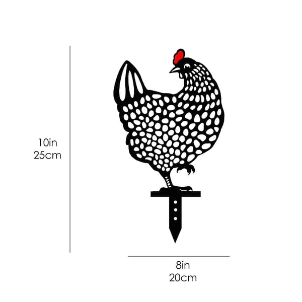 Trädgårdsprydnader Chicken Yard Art Trädgård Bakgård Gräsmatta Dekor Gåva Påsk Dekor E