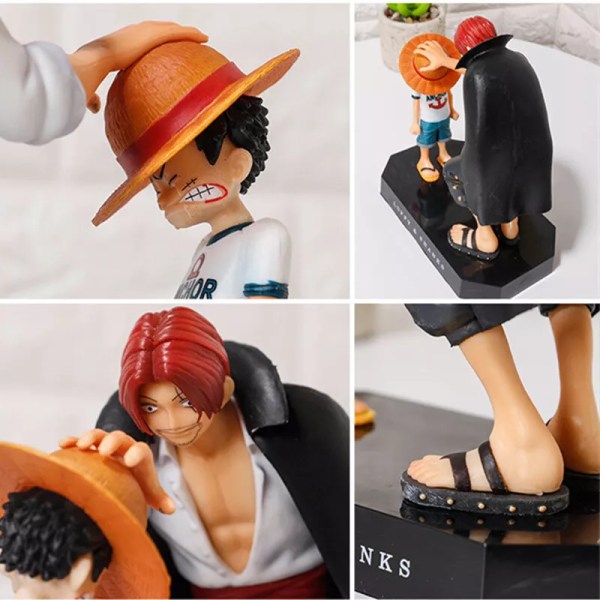 One Piece Anime Figur Four Emperors Shanks halmhatt Luffy Action Sabo Ace Without Box