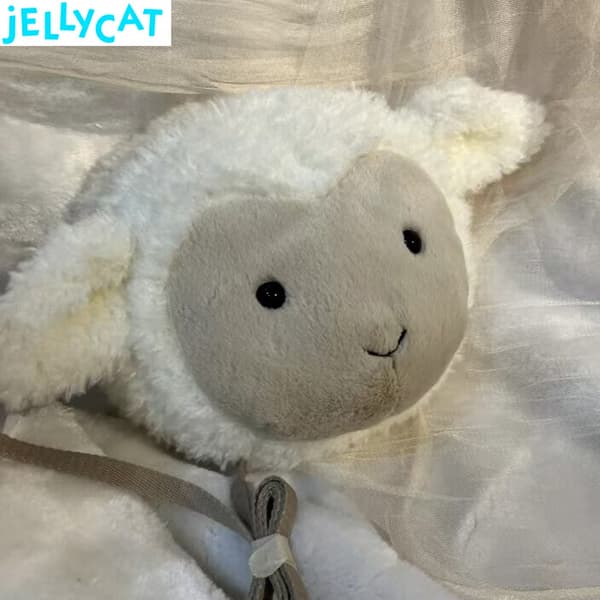 Jellycat Lilla Lamm Mini Väska BNWT Söt Plysch Handväska Gåva för Samlare leksak mjuk