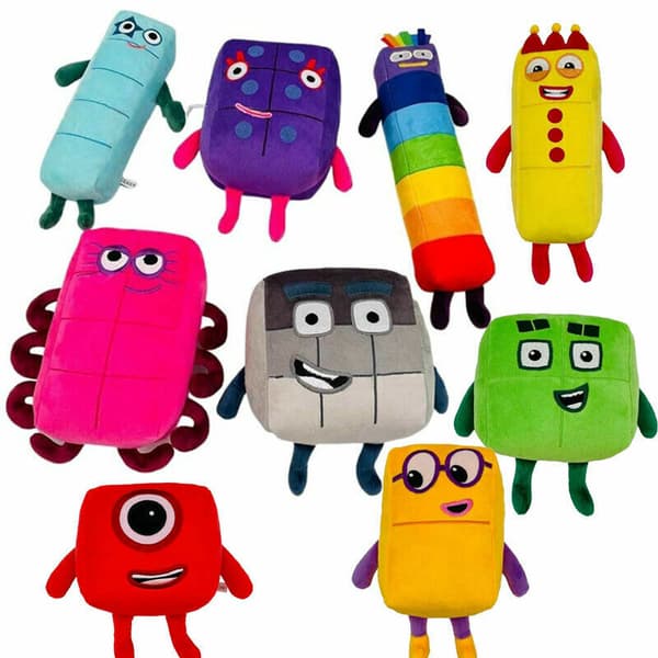 Numberblocks Tecknad Plyschdocka 1-10 Nummer Barn Mjuk Pedagogisk Leksak Gåva Five