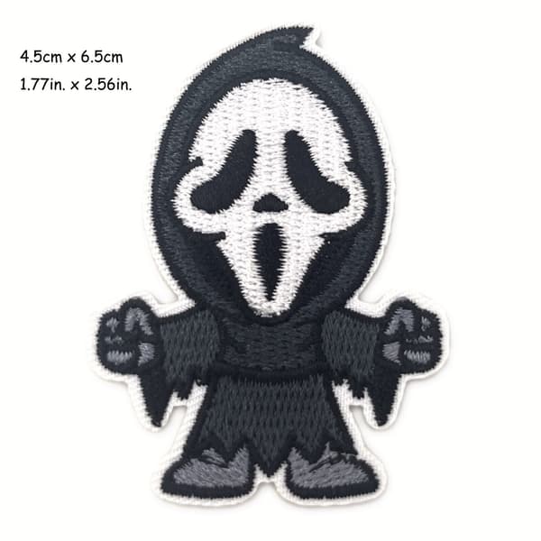 Skräckfilmer Karaktär Spökansikte DBD Scream Iron On Sew On Patches Badge