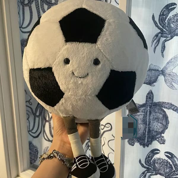 Jellycat Fotboll Gosedjur Amuseables Fluffy Samlarobjekt Sport 21CM mjuk