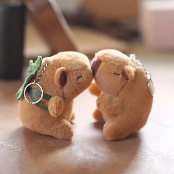 Söt och gosig Capybara nyckelring docka för barn och vuxna StyleA