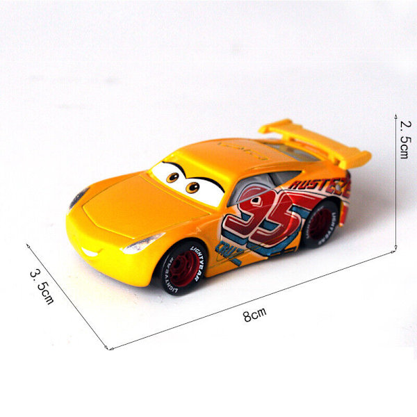 Disney Pixar Bilar 3:e Lot Lös Blixten McQueen 1:55 Diecast Modellbil Leksaker 95 red edge cool sister
