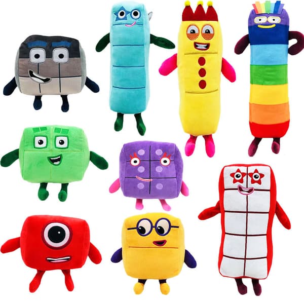 Numberblock Plysch Gosedjur Digitala Block Anime Barn Present Leksak Pojke Flicka digit5-25cm