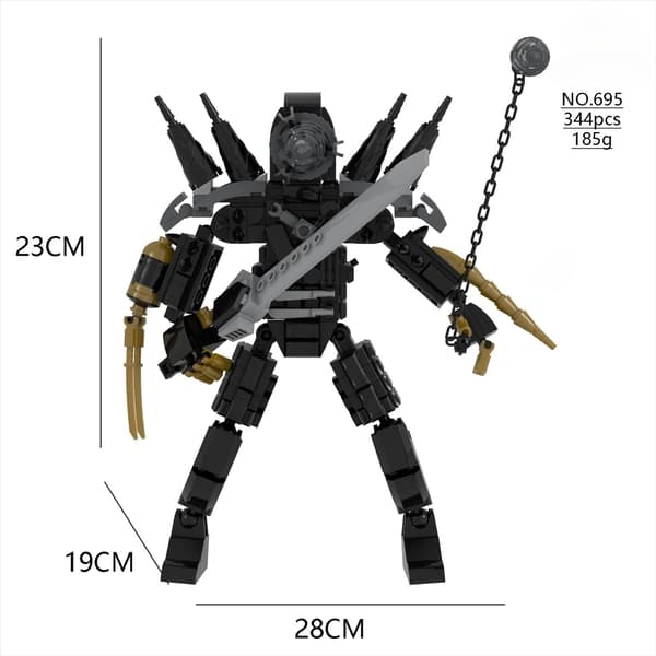 Mini Kameraman Modell Byggklossar Set för Skibidi Toalett MOC Klossar Leksaker Kit 695