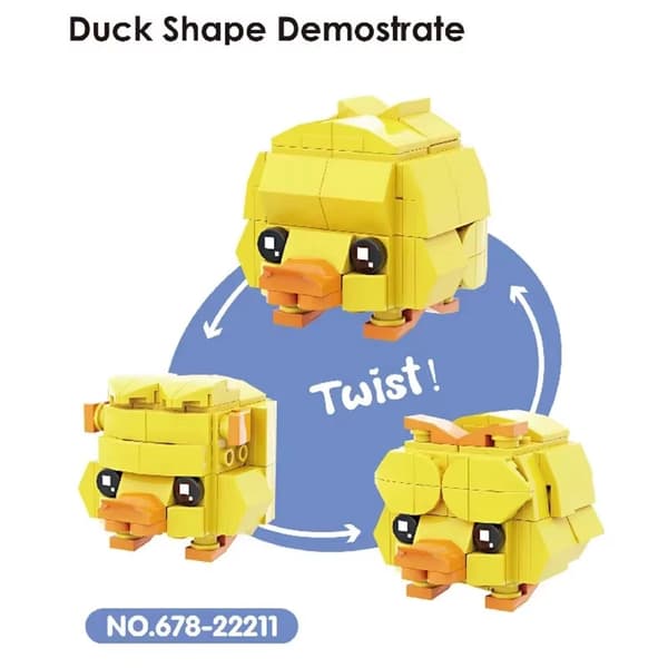 Sött Djur Byggklossar Set - Panda, Koala, Tiger & Fler DIY Leksakspresent Duck