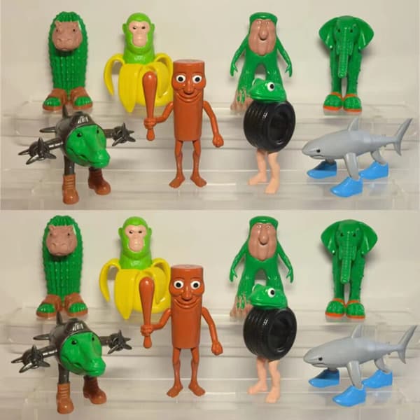 8 st Tung Tung Tung Sahur Actionfigur Docka Modell Dekor Leksak Koppar Barn Present 6pcs
