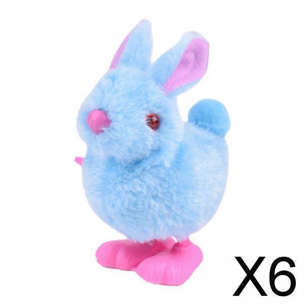 6X Bunny Jumping Plysch Bunny Jumping Chick Wind Up Toy för pojkar Flickor Barn