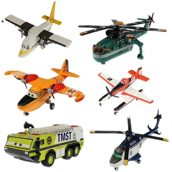 Disney Pixar Bilar Och Plan Lot Blixten 1:55 Diecast Modell Leksaker Gåva Lös Bil Dinoco Chick Hicks