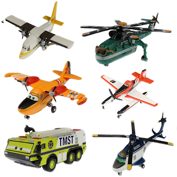Disney Pixar Bilar Och Plan Lot Blixten 1:55 Diecast Modell Leksaker Gåva Lös Bil Narrator - Red
