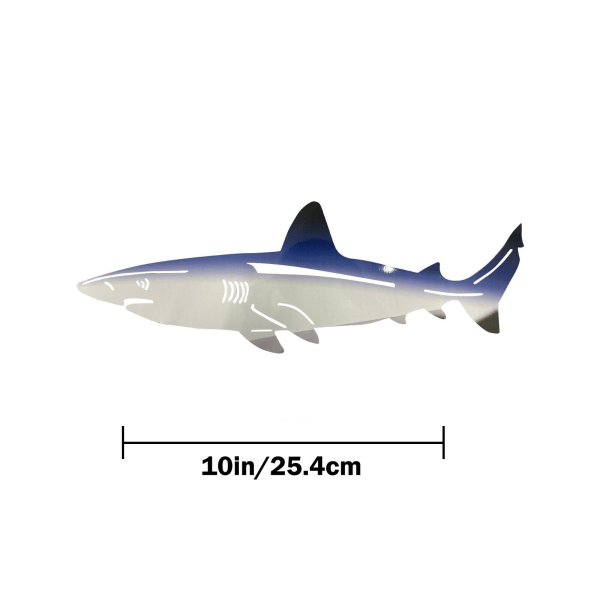Shark metall väggkonst dekor Ocean fisk dekoration för uteplats pool vägg prydnad 10in