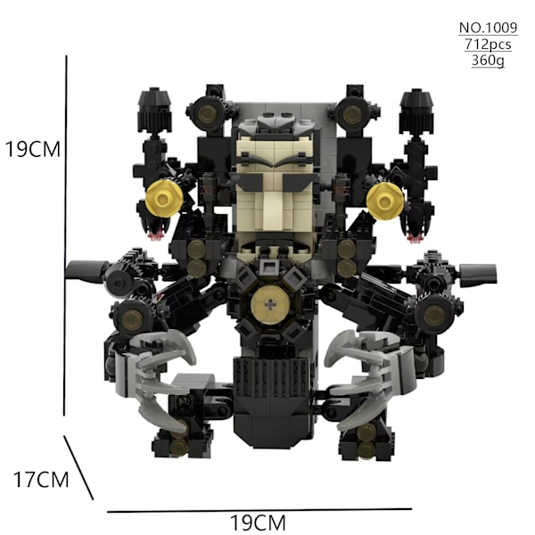 Mini Kameraman Modell Byggklossar Set för Skibidi Toalett MOC Klossar Leksaker MOC 1009 4.0