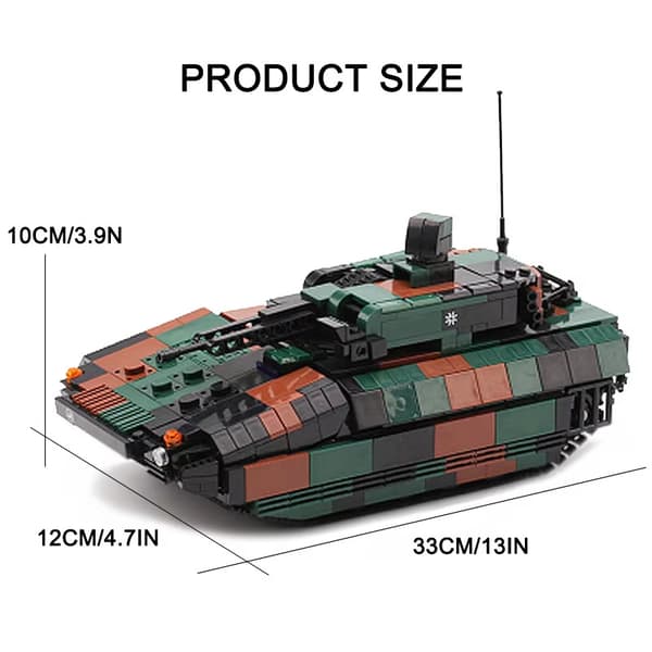 WW2 Militär Stridsvagn Byggklossar Set för Barn - Pansarfordonsmodell 06040 1346Pcs