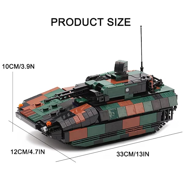 WW2 Militär Stridsvagn Byggklossar Set för Barn - Pansarfordonsmodell 06041 192Pcs
