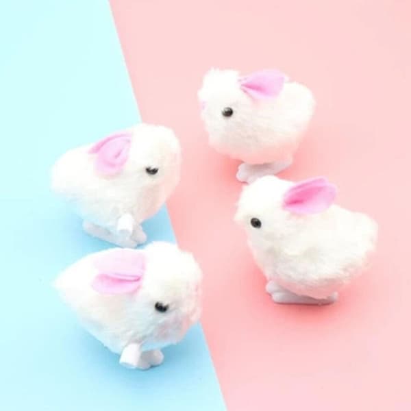 Kyckling Kanin Uppdragbar Urverksstudsande Racing Påsk Kyckling Fluffig 2st 2PCS Rabbit