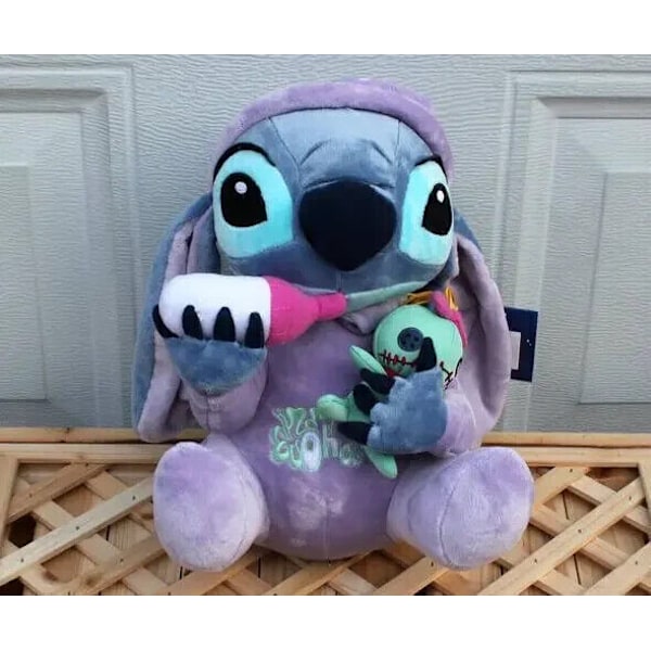 Lilo och Stitch Stitch i pyjamas som håller Scrump mjölkflaska Ohana Plysch mjuk leksak