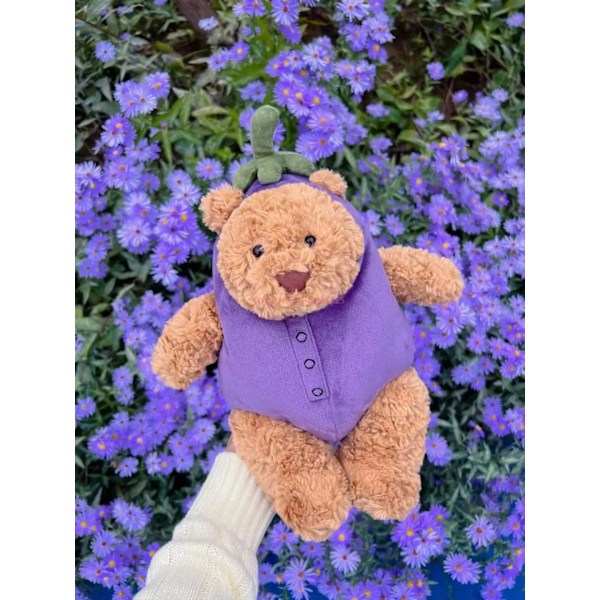 Gosedjur Jelly Cat Leksak Plysch Tårta Björn Aubergine Jordgubbe Mjuka Dockor Barn Födelsedagspresenter Strawberry Bear