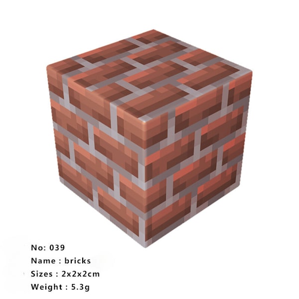 Rikt utbud av magnetiska block Minecraft-kuber DIY Byggleksaker Set 10 st 04 brick