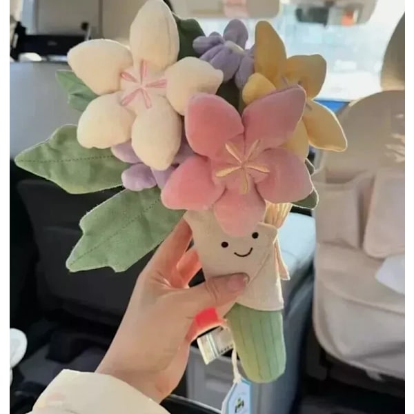 Amuseable Blombukett Gosedjur Barnpresent för Flickvän Plysch 30CM UK
