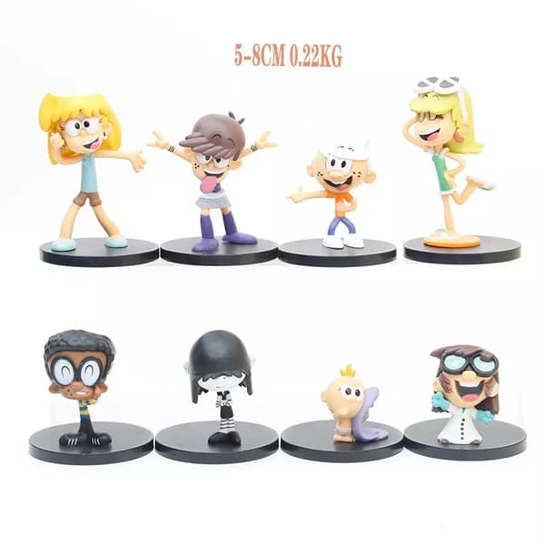 Barn 8-pack The Loud House Figurleksaker från TV-programmet Nickelodeon 5-8 cm