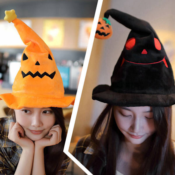 Söt Halloween Pumpa Elf Hatt För Dans Performance Party 30*30*40cm Yellow