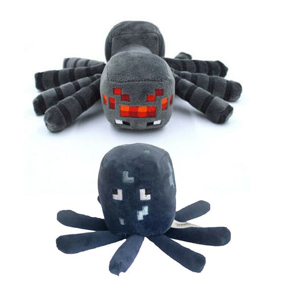 1-2 ST Minecraft Spider+ Octopus- Djur Plyschdocka Gosedjur Barnpresent 16cm mjuk 16cm Spider