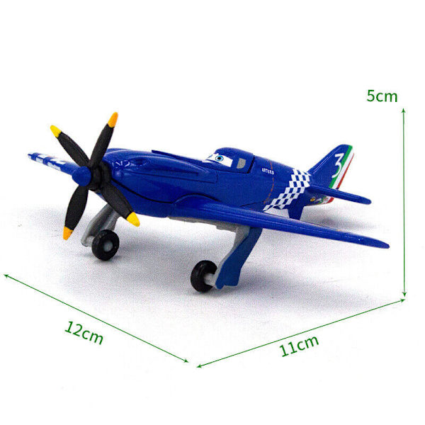 Disney Pixar Planes NO.7 Captain Diecast MovieToy Model Plane Barn Presenter Lös